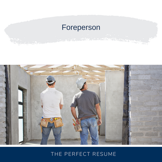Foreperson Resume Writing Services