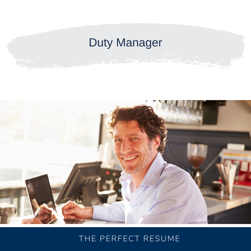 Duty Manager Resume Writing Services