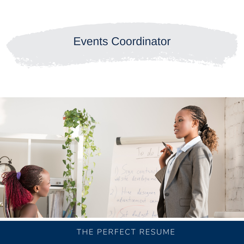 Events Coordinator Resume Writing Services