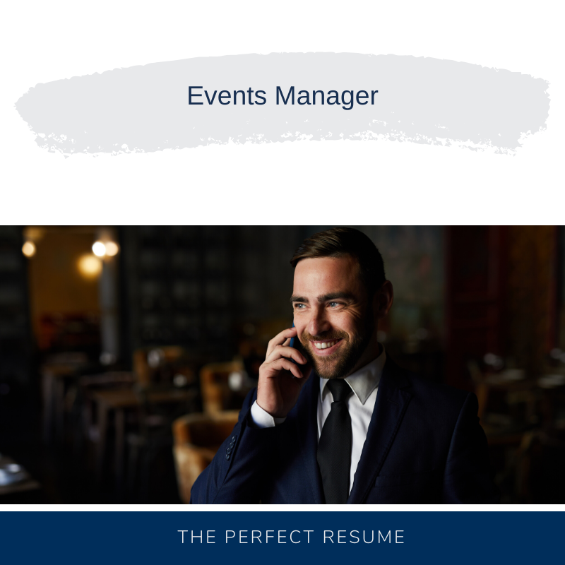 Events Manager Resume Writing Services