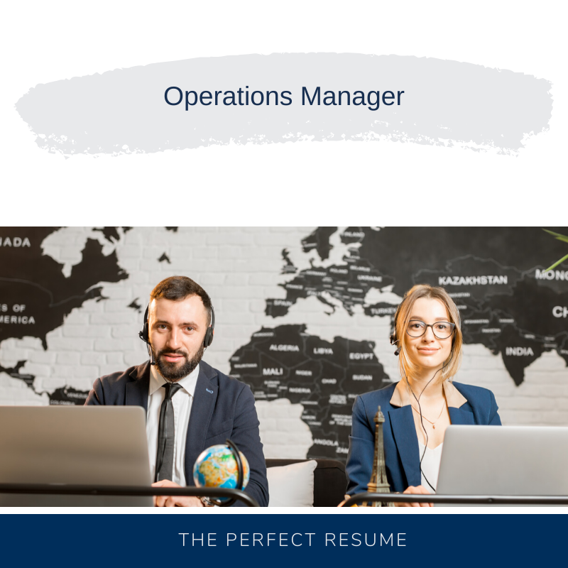 Operations Manager Resume Writing Services