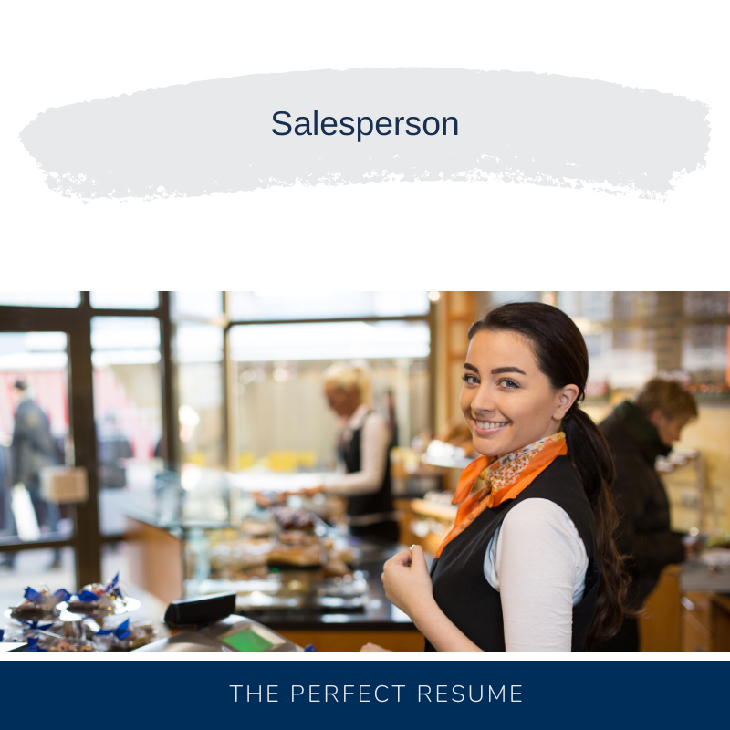 Salesperson Resume Writing Services