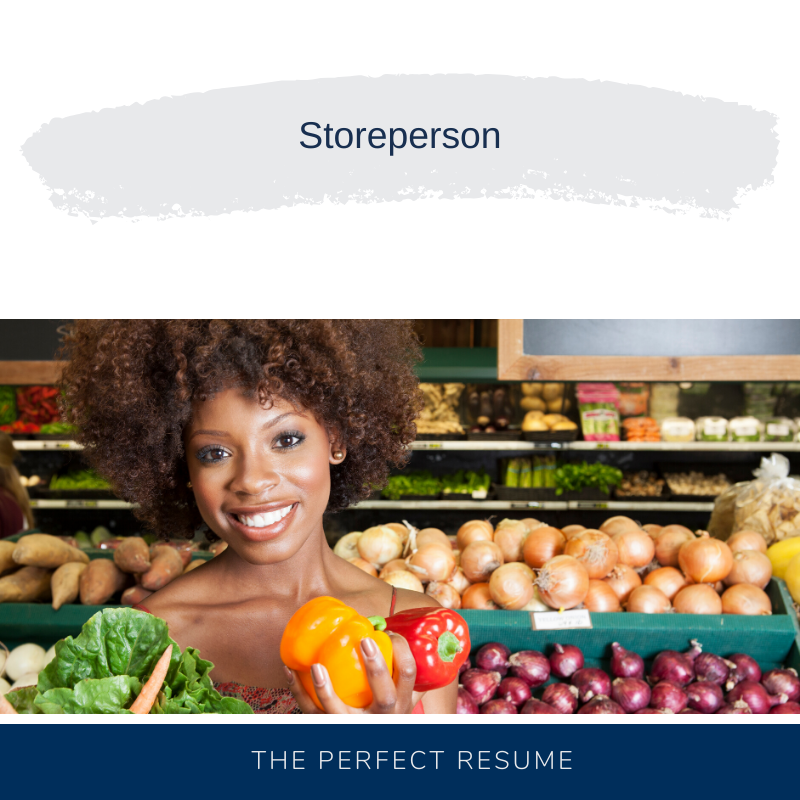 Storeperson Resume Writing Services