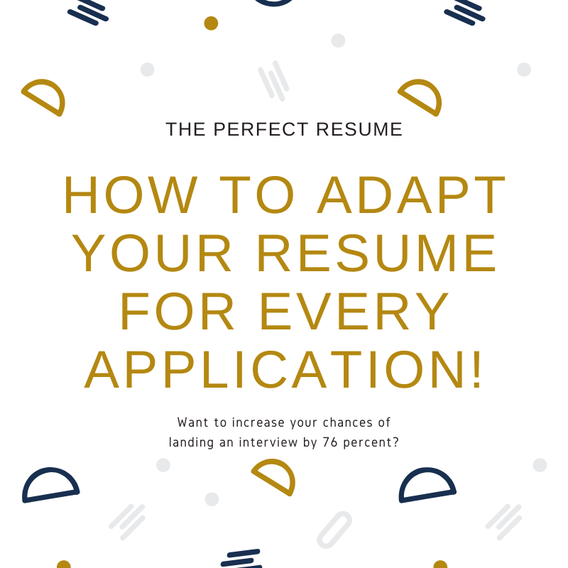 How to adapt your application letter and cv