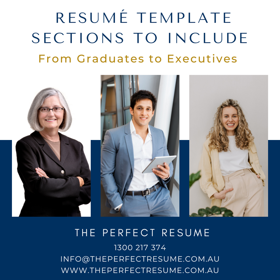 Resumé Template Sections To Include From Graduate To Executive