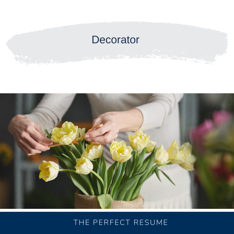Decorator Resume Writing Services