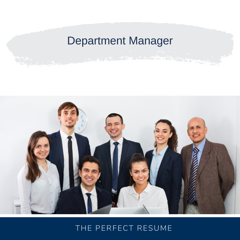 Department Manager Resume Writing Services