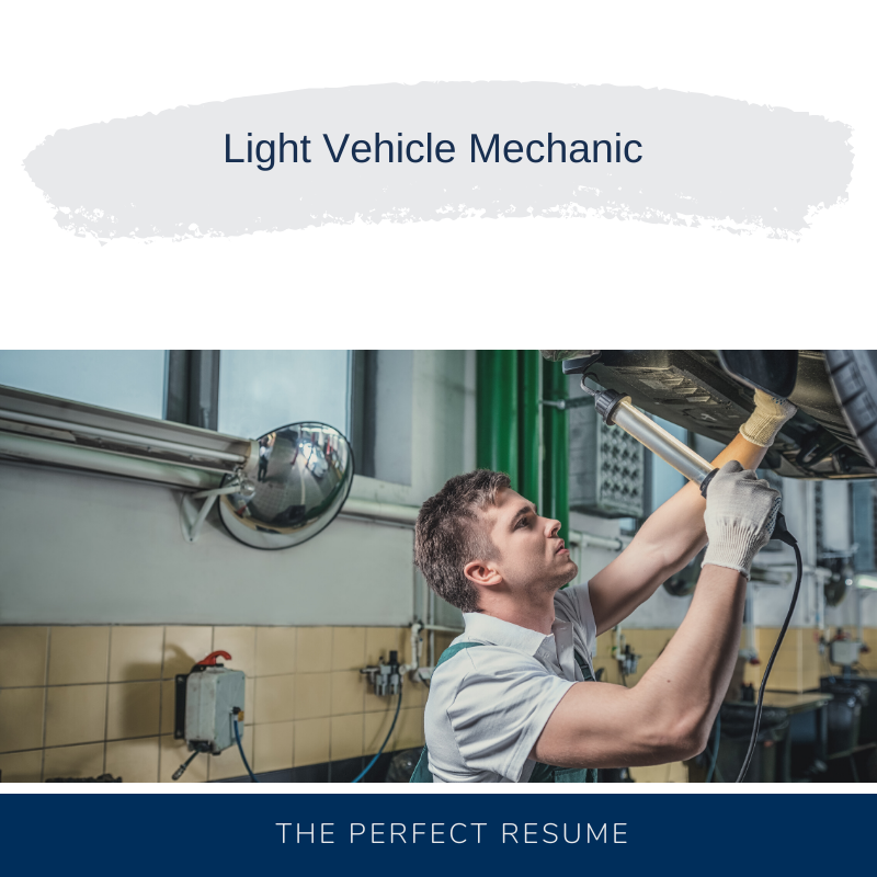 Light Vehicle Mechanic Resume Writing Services