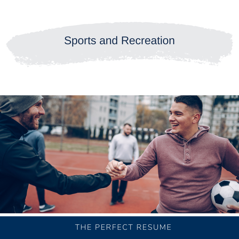 Sports and Recreation Resume Writing Services
