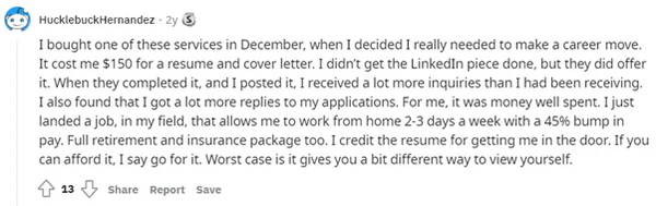 Job seekers’ say on paying a resume service 4