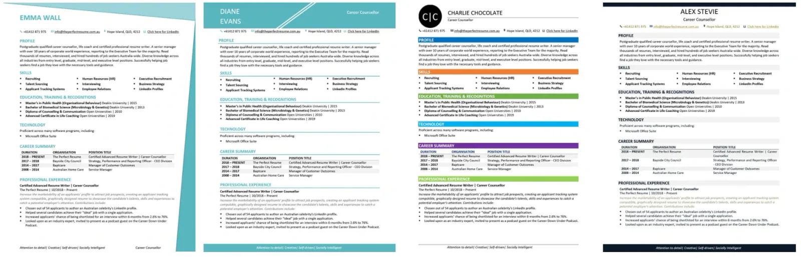 Resume template gallery