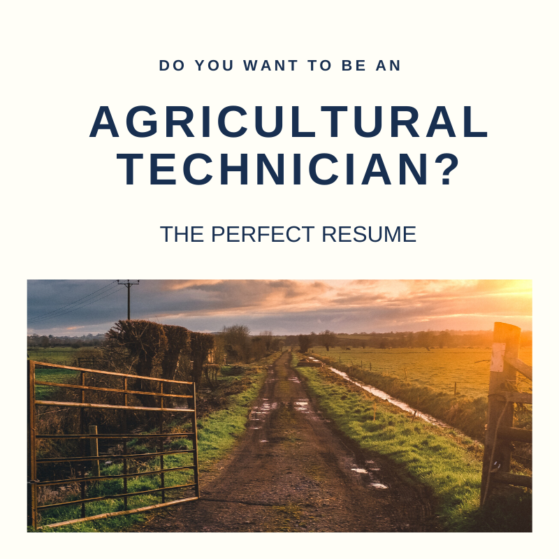Agricultural Technician Resume