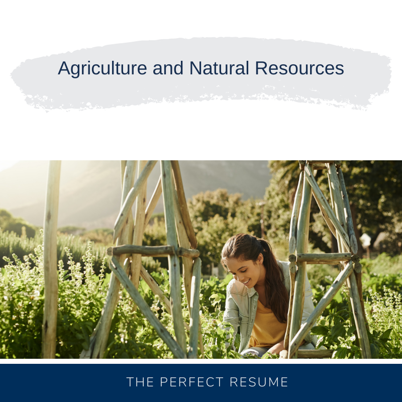 Agriculture and Natural Resources Resume
