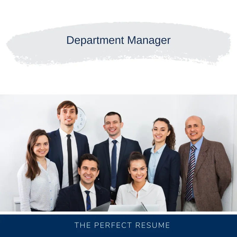 Department Manager Resume
