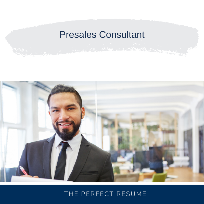Presales Consultant Resume